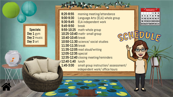 2020-2021 First Marking Period Schedule 